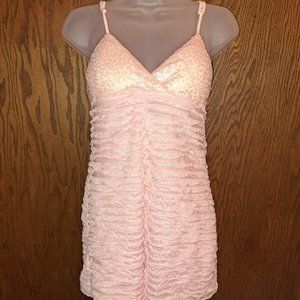 Rue 21 Pink Top with Sequins size Medium